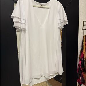 Show Me Your MuMu White Layered Sleeve Blouse